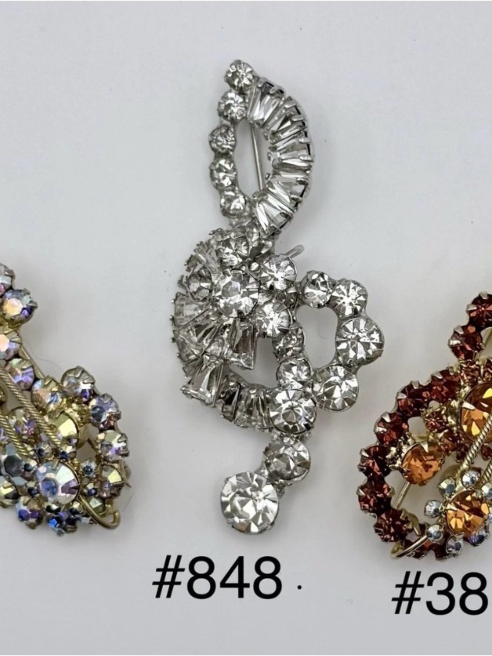 Juliana rhinestone brooches